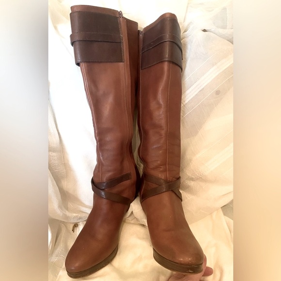 Cole Haan Brown Equestrian Heeled Boots - Picture 3 of 8